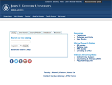 Tablet Screenshot of library.jfku.edu